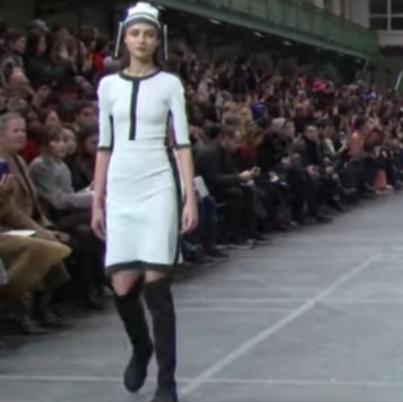 ISSEY MIYAKE Color Block Knit Dress - Picture 4 of 16